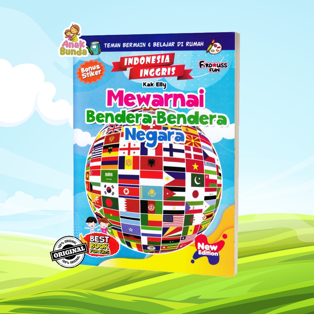 Buku Mewarnai Bendera Bendera Negara