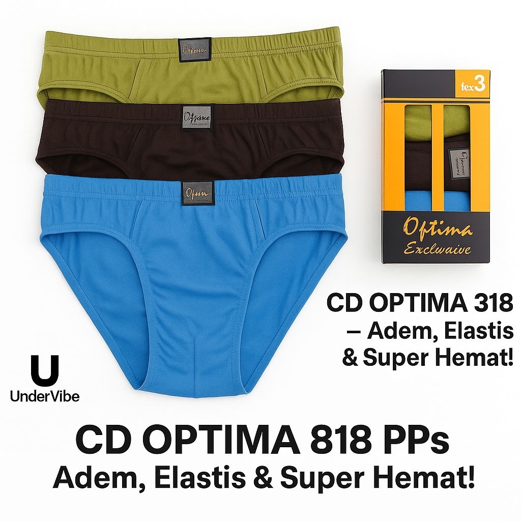 CD OPTIMA 818 Pria 3Pcs – Adem, Elastis & Super Hemat