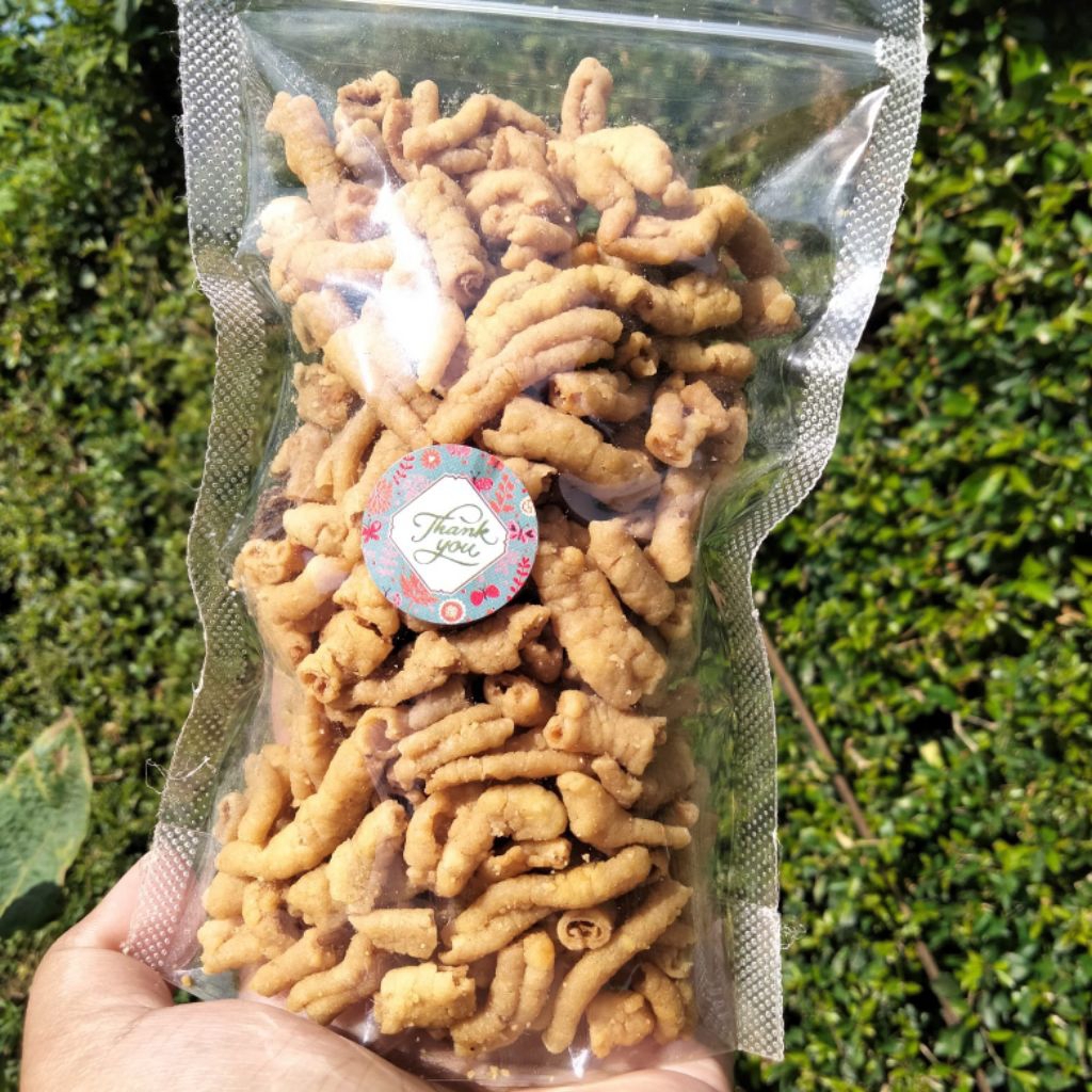 

kripik usus kemasan standing pouch