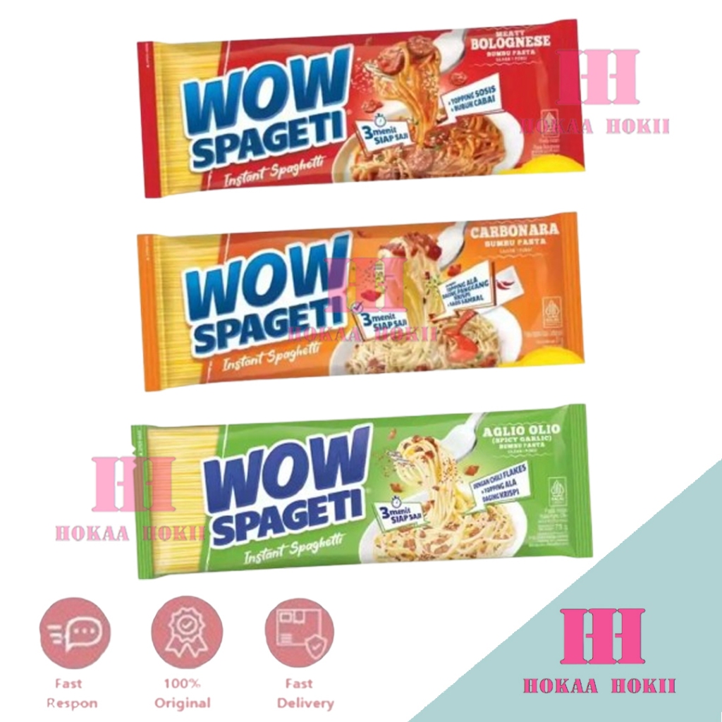 

Wow Spageti Instant Spaghetti Creamy Carbonara & Meaty Bolognese