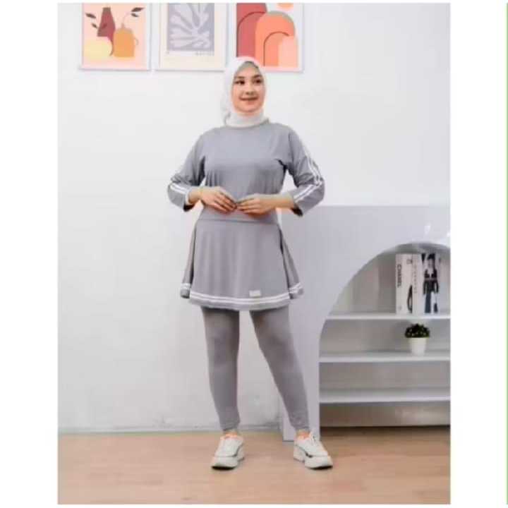 BESTPROMO setelan olahrga wanita muslimah outfit olahraga wanita hijab zumba badminton lari renang