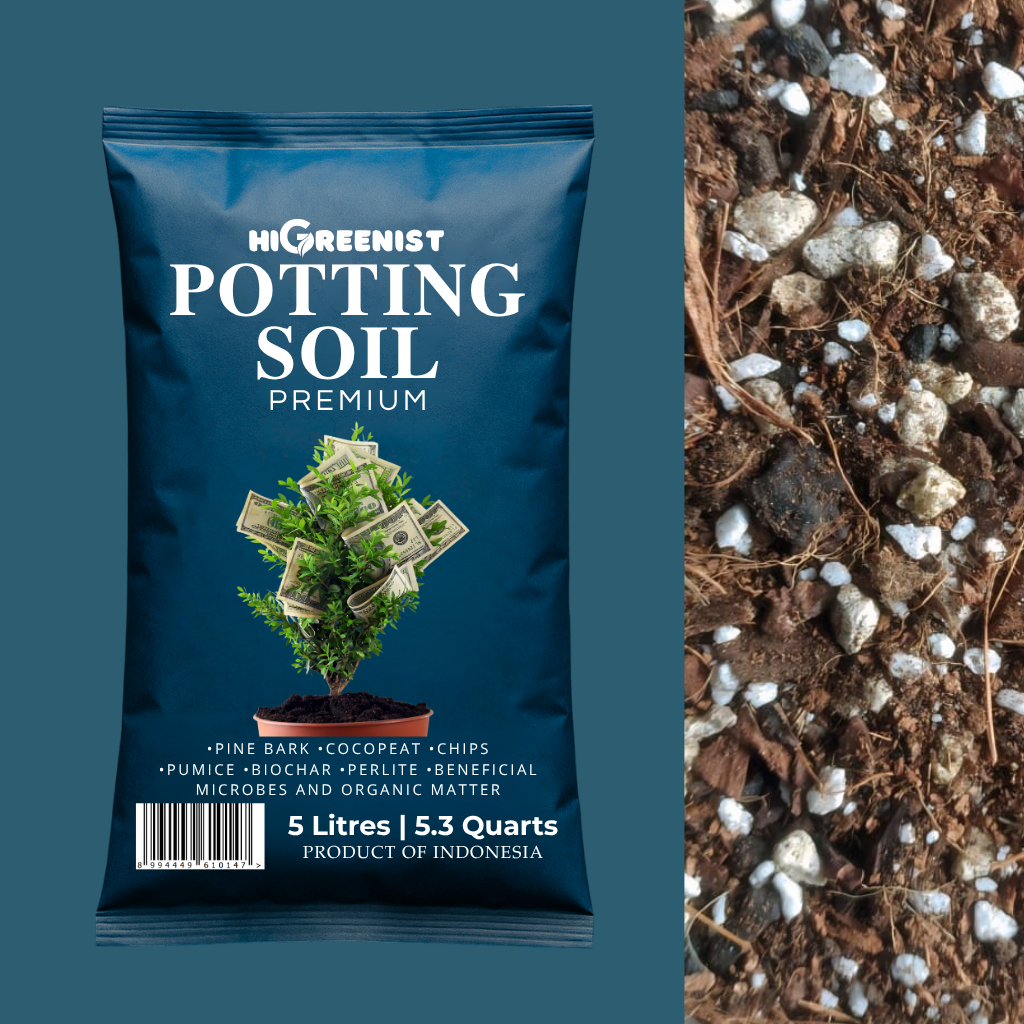 Potting Soil Premium (5L) - Media Tanam Tanaman Hias Alocasia, Begonia, Calathea, Colocasia, Dracaen