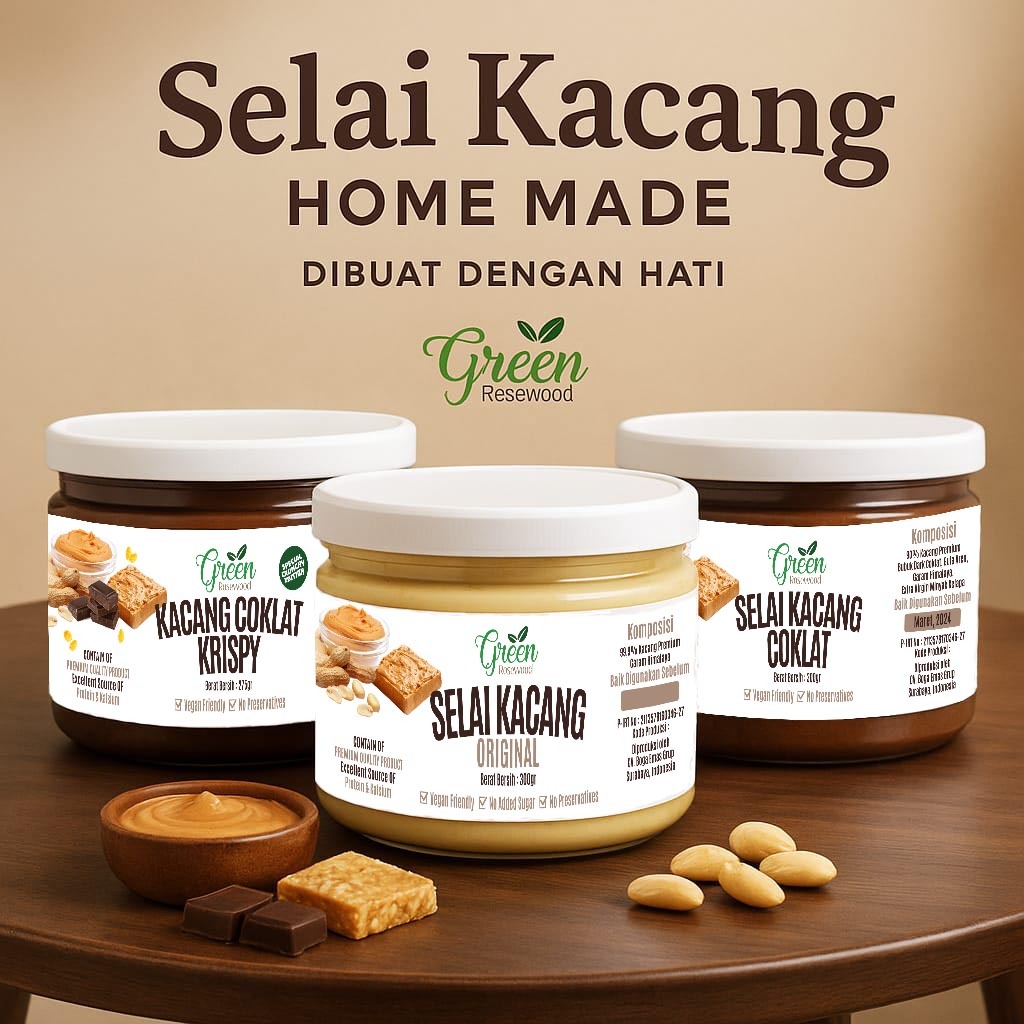 

SELAI KACANG / SELAI KACANG TANPA GULA GARAM ORIGINAL / PEANUT BUTTER HOME MADE / SELAI KACANG 100% MURNI / SELAI KACANG COKLAT / SELAI KACANG COKLAT CRISPY
