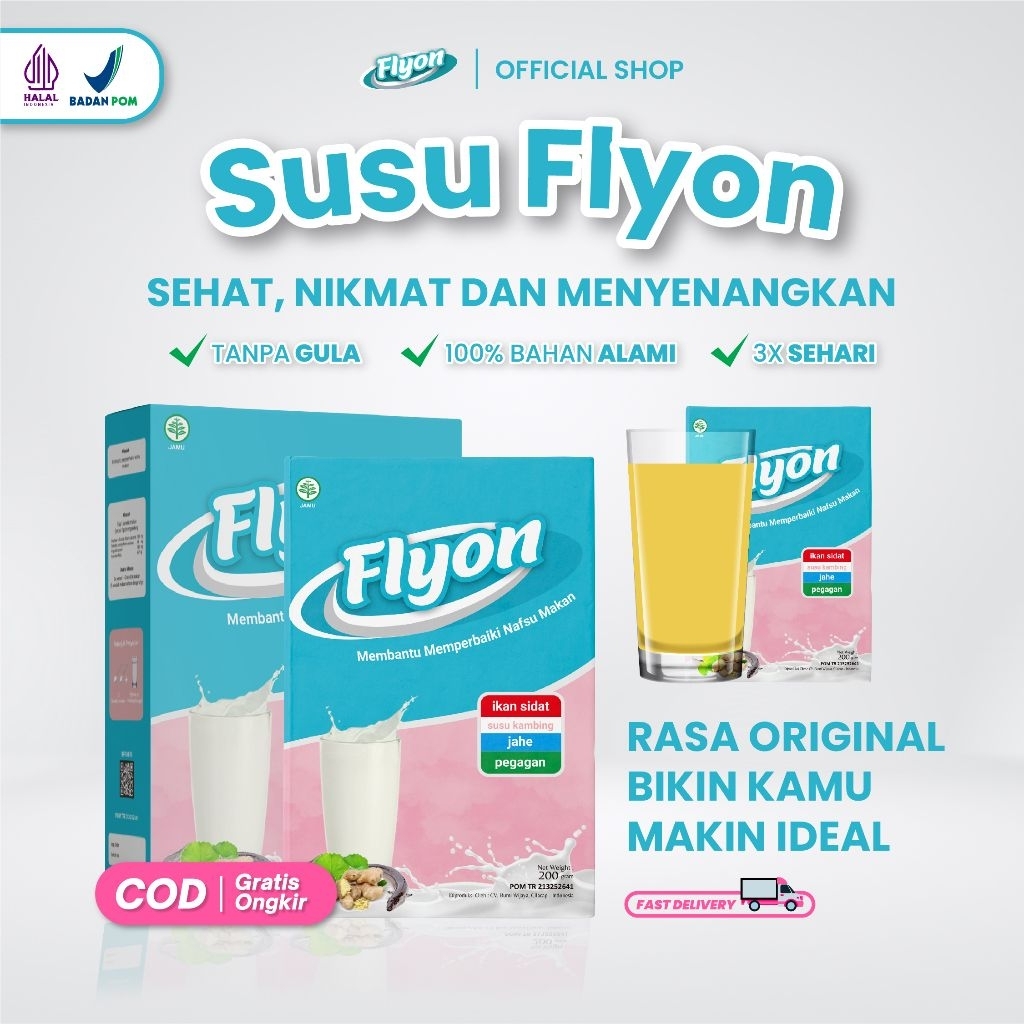 

SUSU FLYON - Susu Suplemen Penggemuk Badan Tinggi Nutrisi Original || BPOM