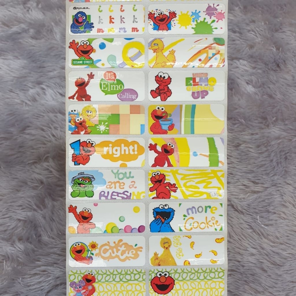 

STIKER NAMA WATERPROOF SIZE L/STIKER NAMA MOTIF/STIKER NAMA KARAKTER ELMO/STIKER NAMA TERBARU