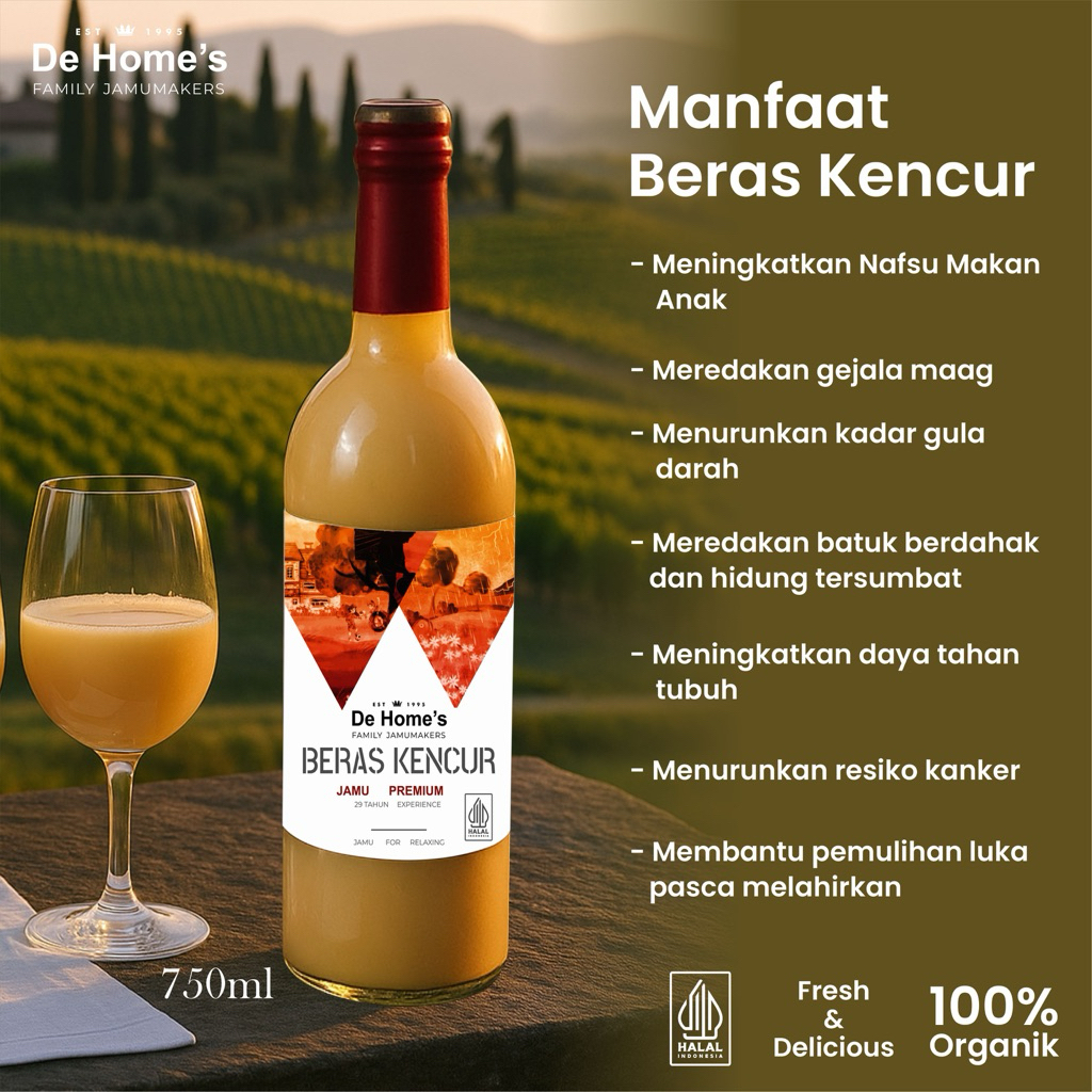 

dehome’s.idn ~ jamu Beras kencur premium bottle 750ml+free 250ml (fresh)
