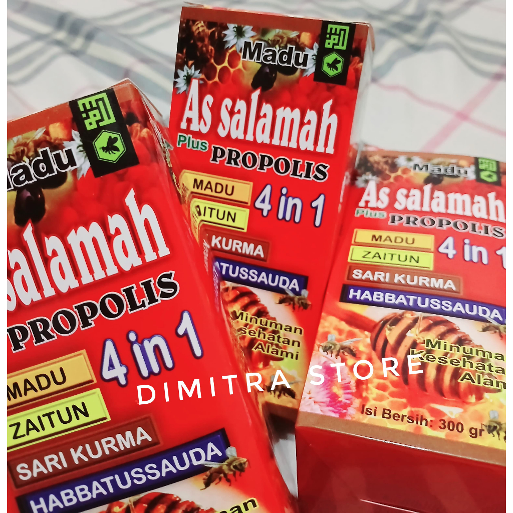 

Madu As Salamah Plus Propolis Mada Zaitun Sari Kurma Habbatussauda Minuman Kesehatan Al