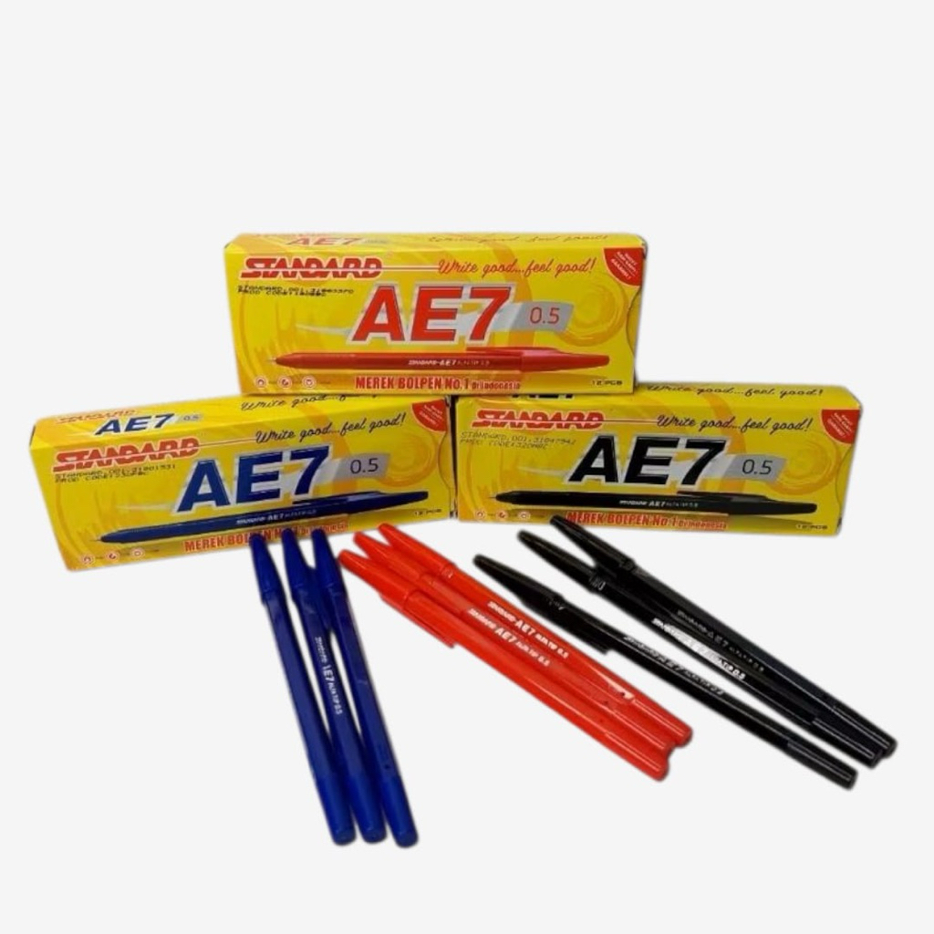 

Pulpen Standard AE7 1pack(12pcs) BallPen Pena 0.5mm Standard AE7 Cod