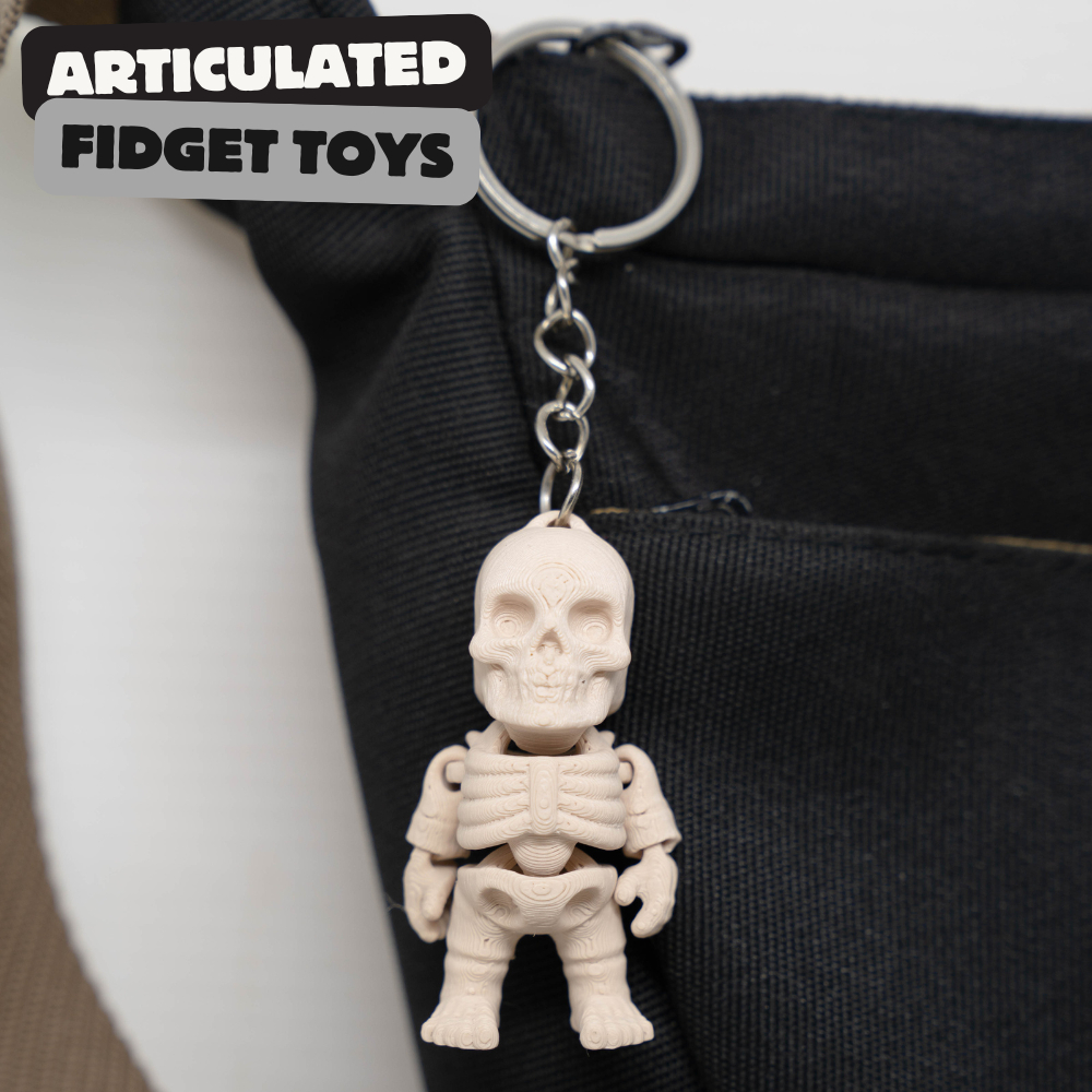 Gantungan Kunci Fidget Toy Tengkorak Halloween - Mainan Anti Stres Unik Untuk Semua Usia