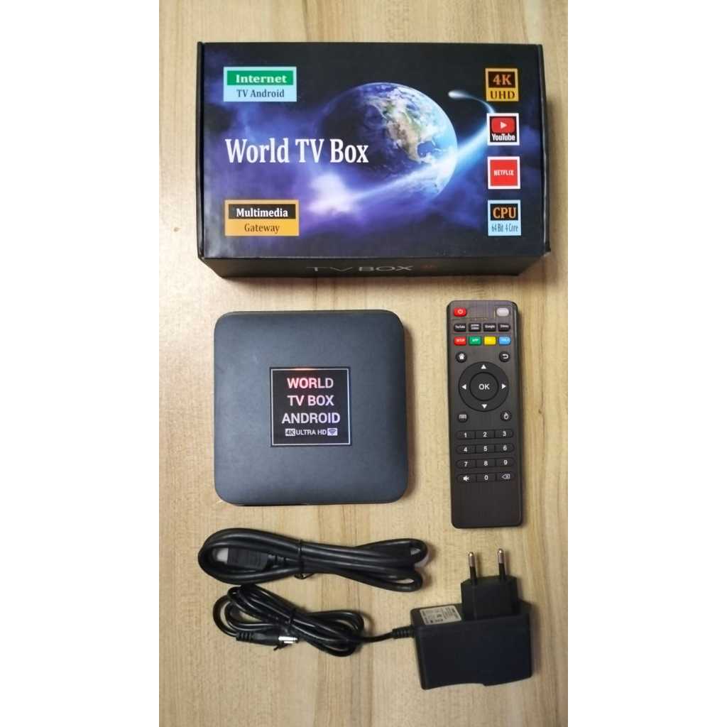 WORLD TV BOX - Android TV Box 2GB 16GB - Full TV Channel 4K