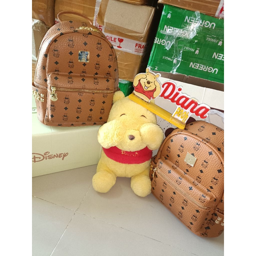tas ransel disney winnie the pooh brown