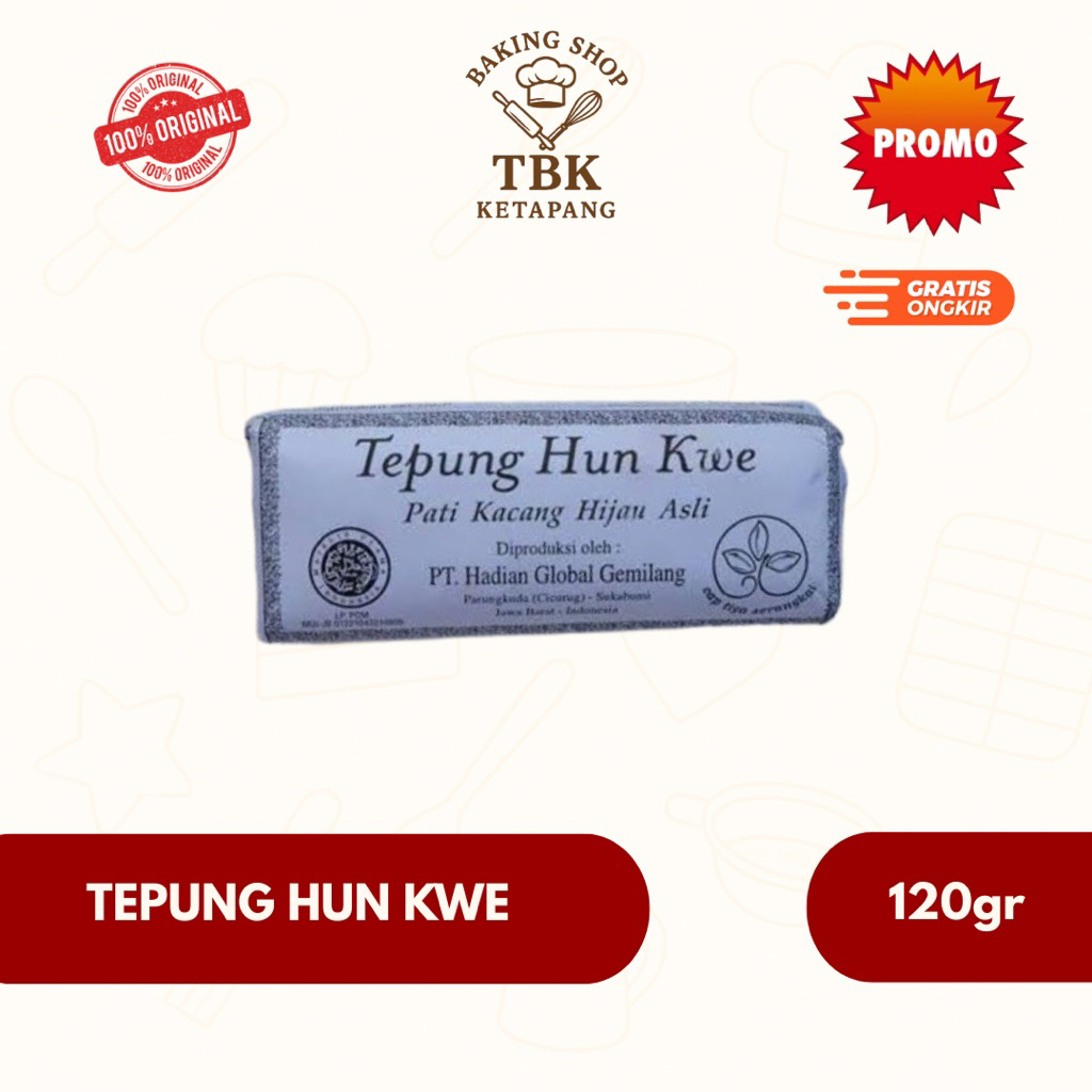 

Tepung Hunkwe / Hunkue / Pati Kacang Hijau / Mung Bean Starch Cap Tiga Serangkai 120gram
