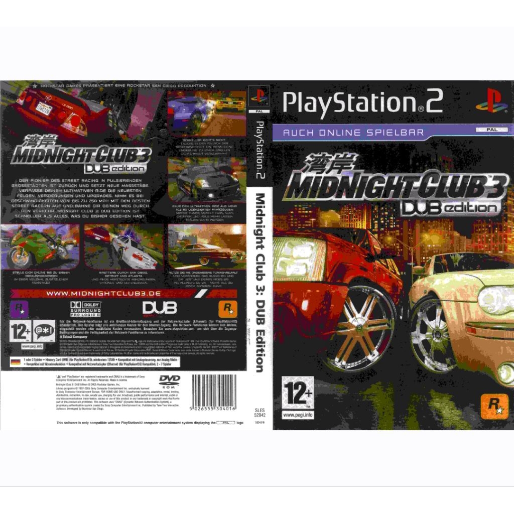Kaset DVD Game Midnight Club 3 DUB Edition - Kaset game ps 2 - Kaset game ps2 original - Kaset DVD G