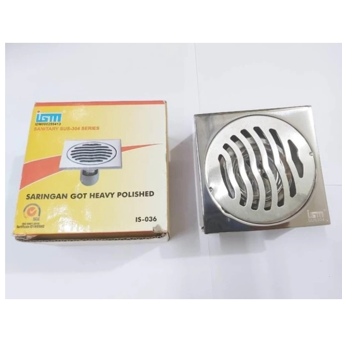 IGM SARINGAN LANTAI WC / SARINGAN GOT STAINLESS / SARINGAN SALURAN PEMBUANGAN