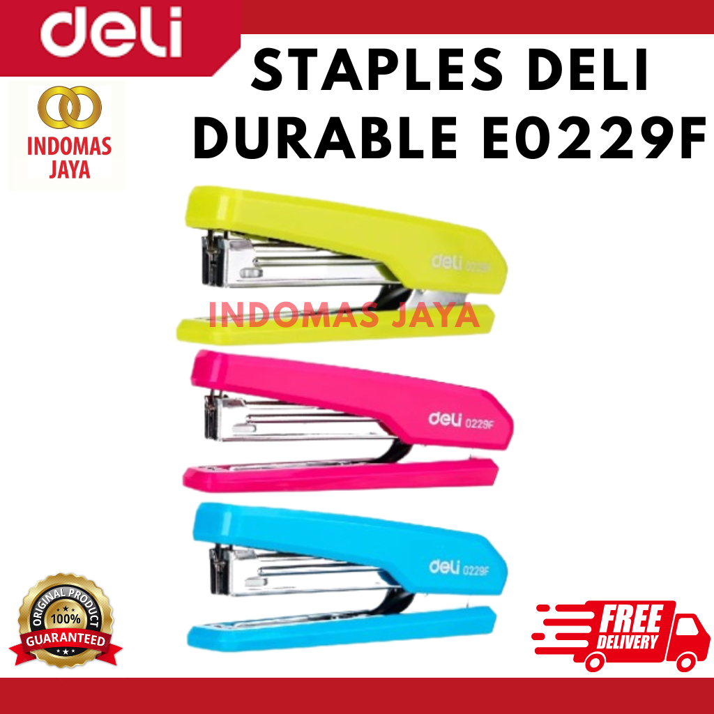 

Deli Staples Stapler Tahan Lama Durable 10 15lembar Sheets Biru Blue E0229F