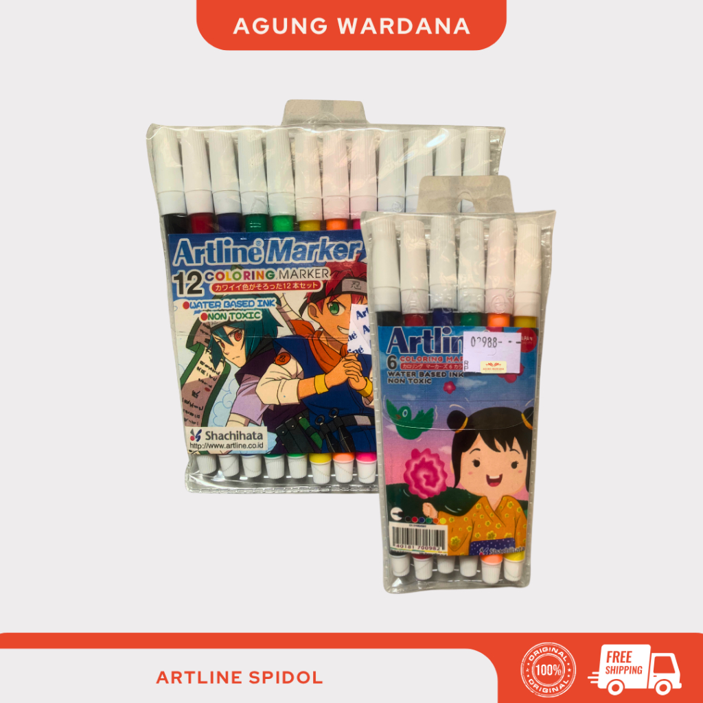 

ARTLINE SPIDOL ISI 6/12 WARNA