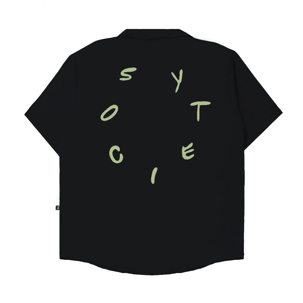 Shirt/Kemeja Black Conscious Smile Rayon Free Sticker Nameless Society