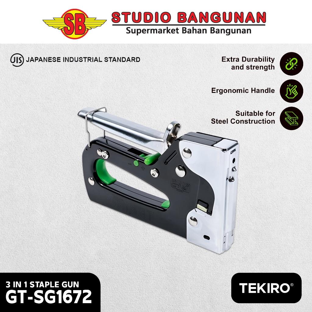

TEKIRO 3 in 1 Staples Tembak / Staple Gun Tacker GT-SG1672