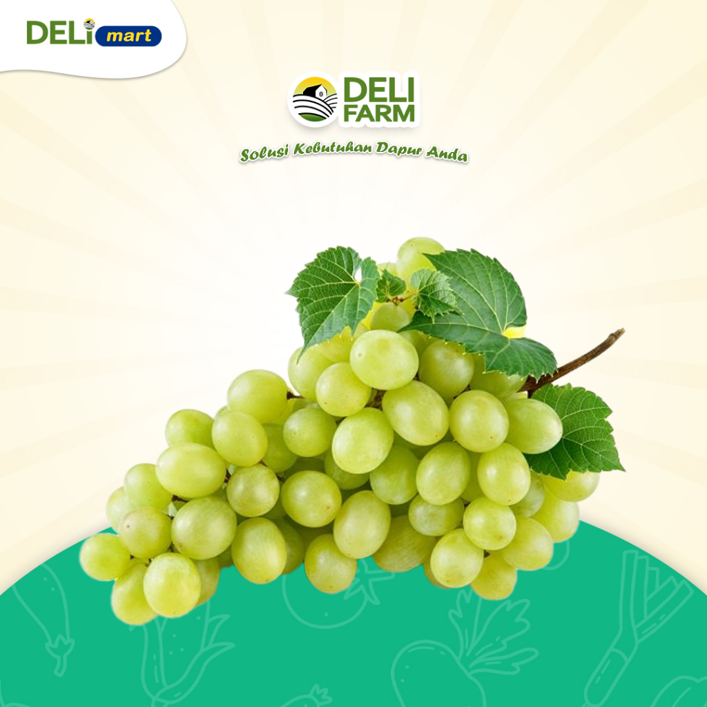 

Deli Mart [Khusus INSTAN Medan] Buah Anggur Hijau (anggur muscat) by Deli Farm