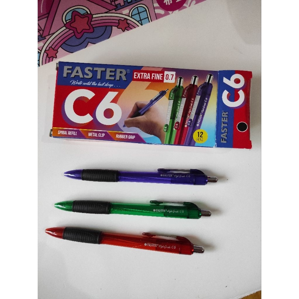 

Faster gel pen c6 /pulpen faster c6/bolpen Faster C6 0,7mm isi 12