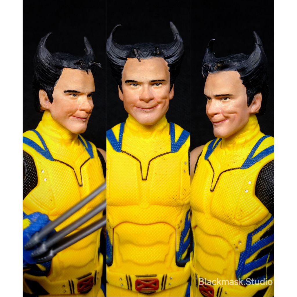 Headsculpt custom kitbash Jim Carey action figure