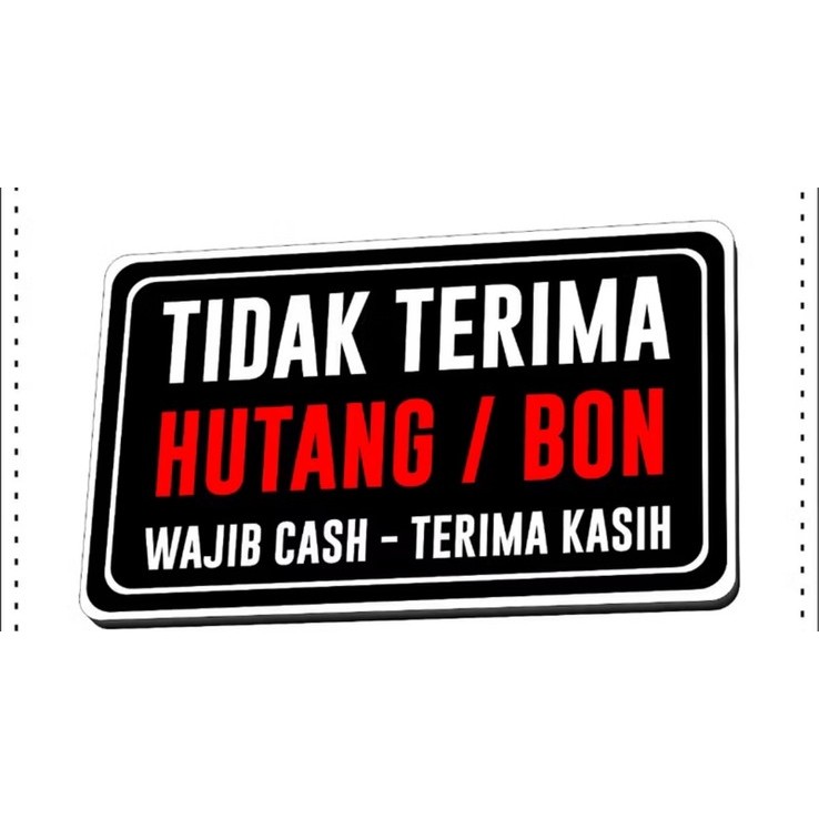 

stiker tidak terima hutang