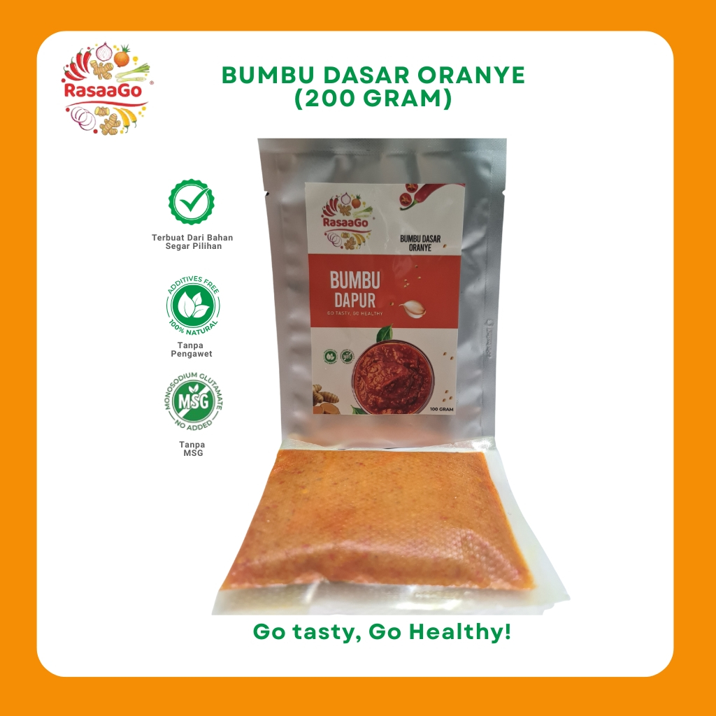 

RASAAGO Bumbu Tanpa MSG, Tanpa Pengawet, Bumbu Oranye, 200 Gram
