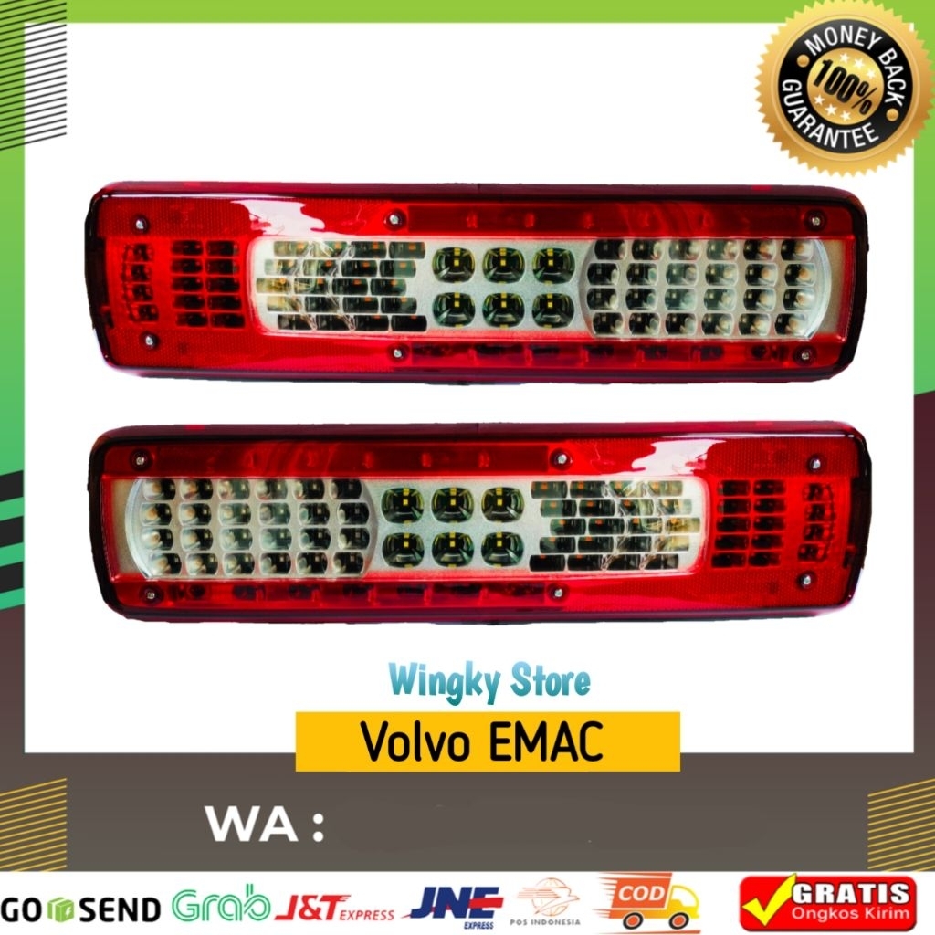 Lanpu Stoplamp Belakang Volvo 24V/Stoplamp Volvo 24 Volt/Lampu Stopan Belakang Truk Volvo