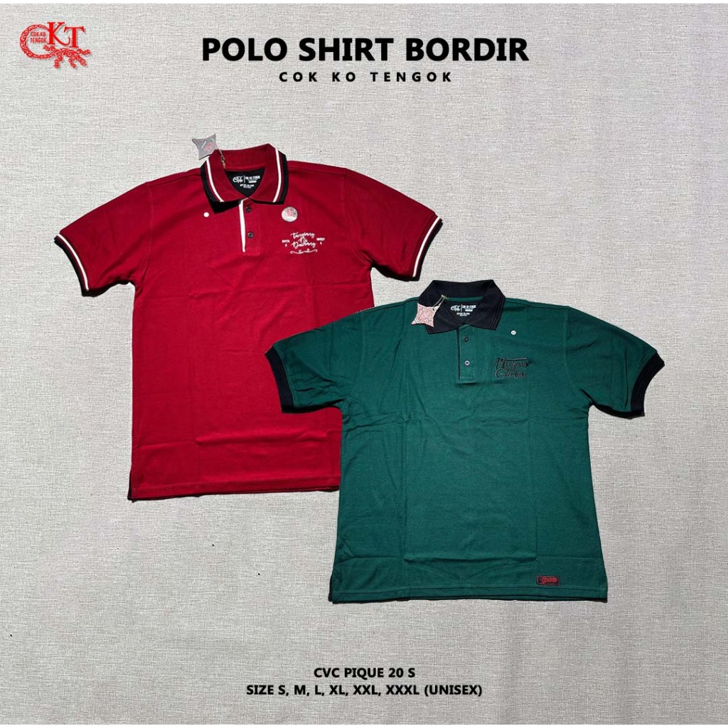 CKT Baju Berkerah Cok Ko Tengok Polo bordir Shirt Kaos Batak Premium