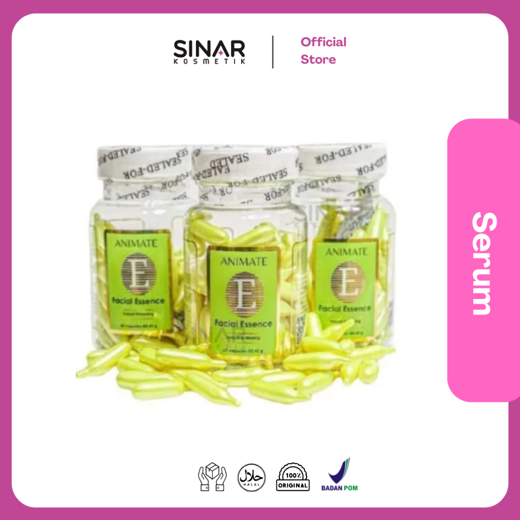 Animate Serum Wajah Isi 60 - SERUM VITAMIN E ANIMATE USA / FACIAL ESSENCE / SERUM WAJAH