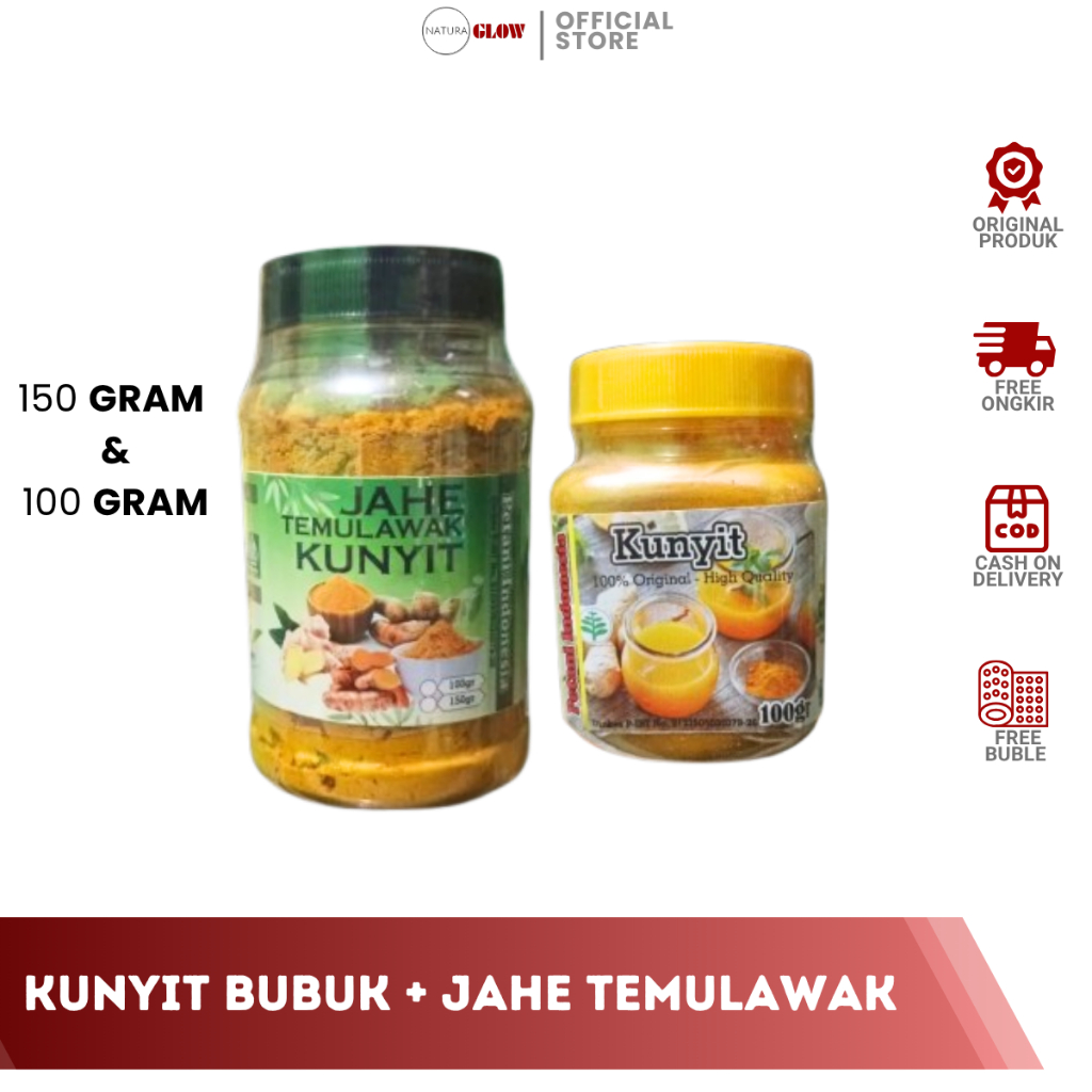 

KUNYIT BUBUK MURNI 100 GRAM, JAHE TEMULAWAK MURNI 150 GRAM – bumbu dapur alami | kunyit & jahe temulawak original 100% | tanpa campuran | cocok untuk masakan & kesehatan