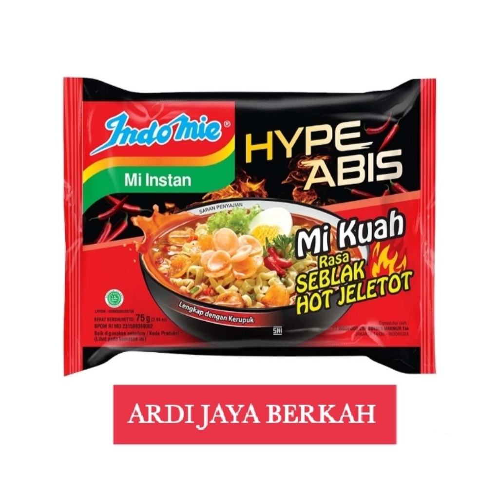 

Indomie Hype Abis Mi Instan Seblak Hot Jeletot 75g