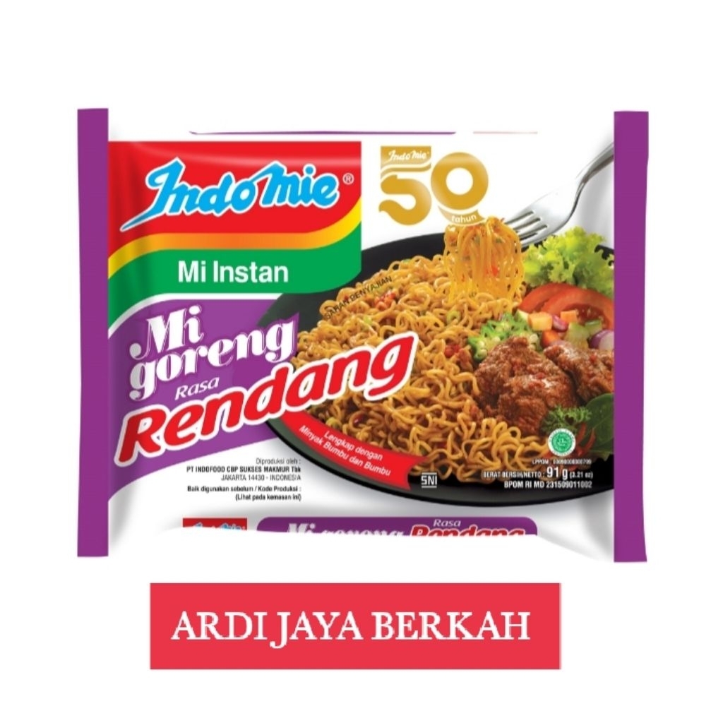 

Indomie Mi Instan Goreng Rendang 91g