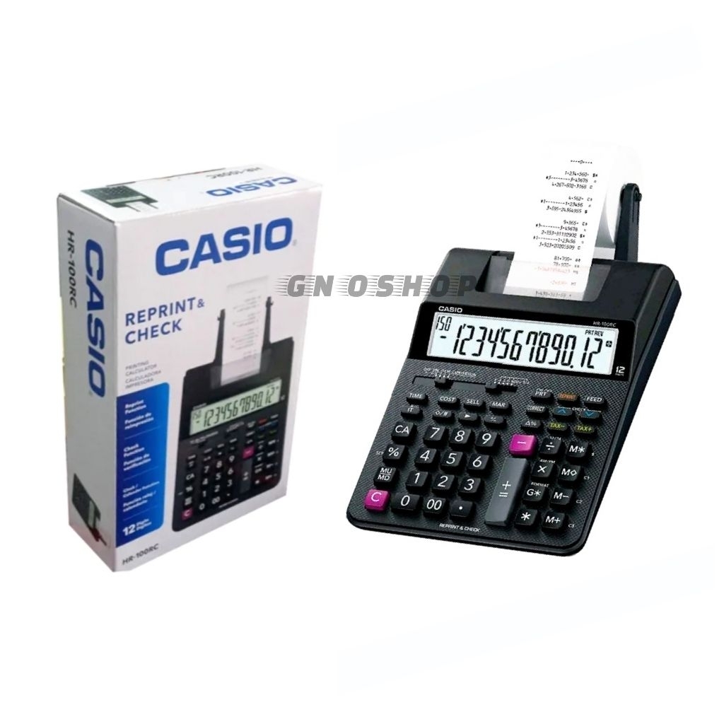 

Kalkulator Cetak Printing CASIO HR-100RC Calculator Reprint Check Function Mesin Jumlah Penjumlahan Alat Hitung