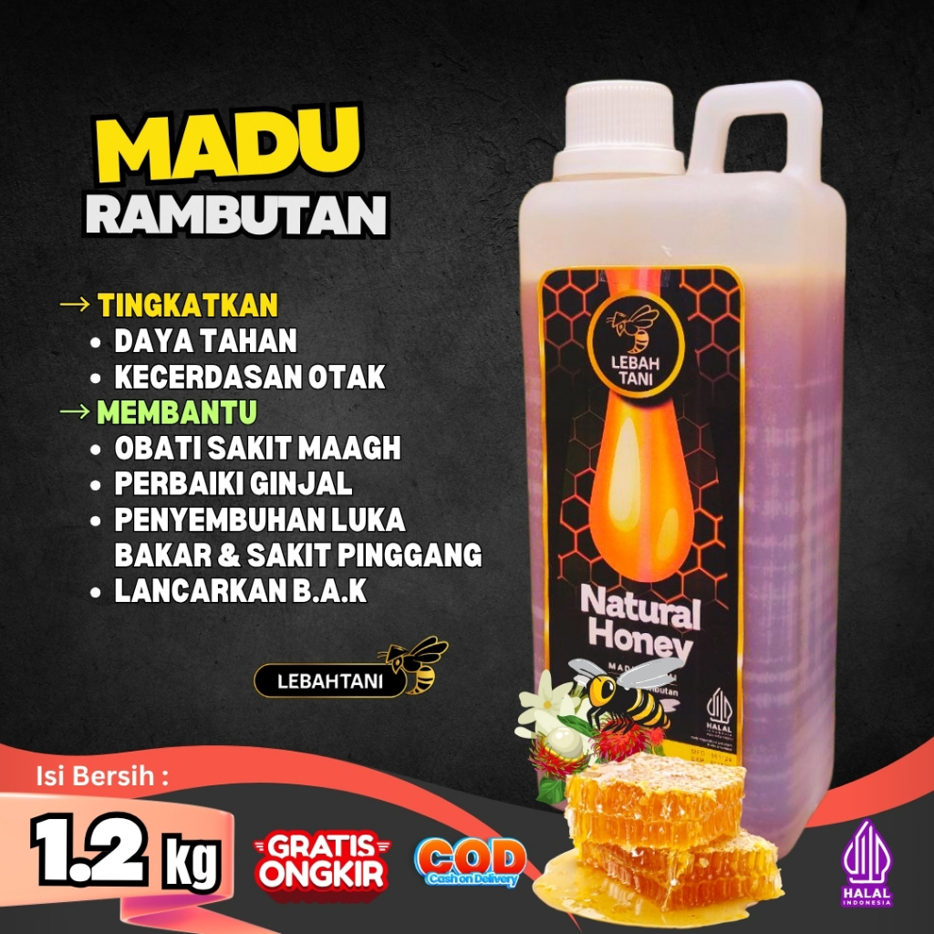 

Madu Asli Rambutan Lebahtani 1.2 kg