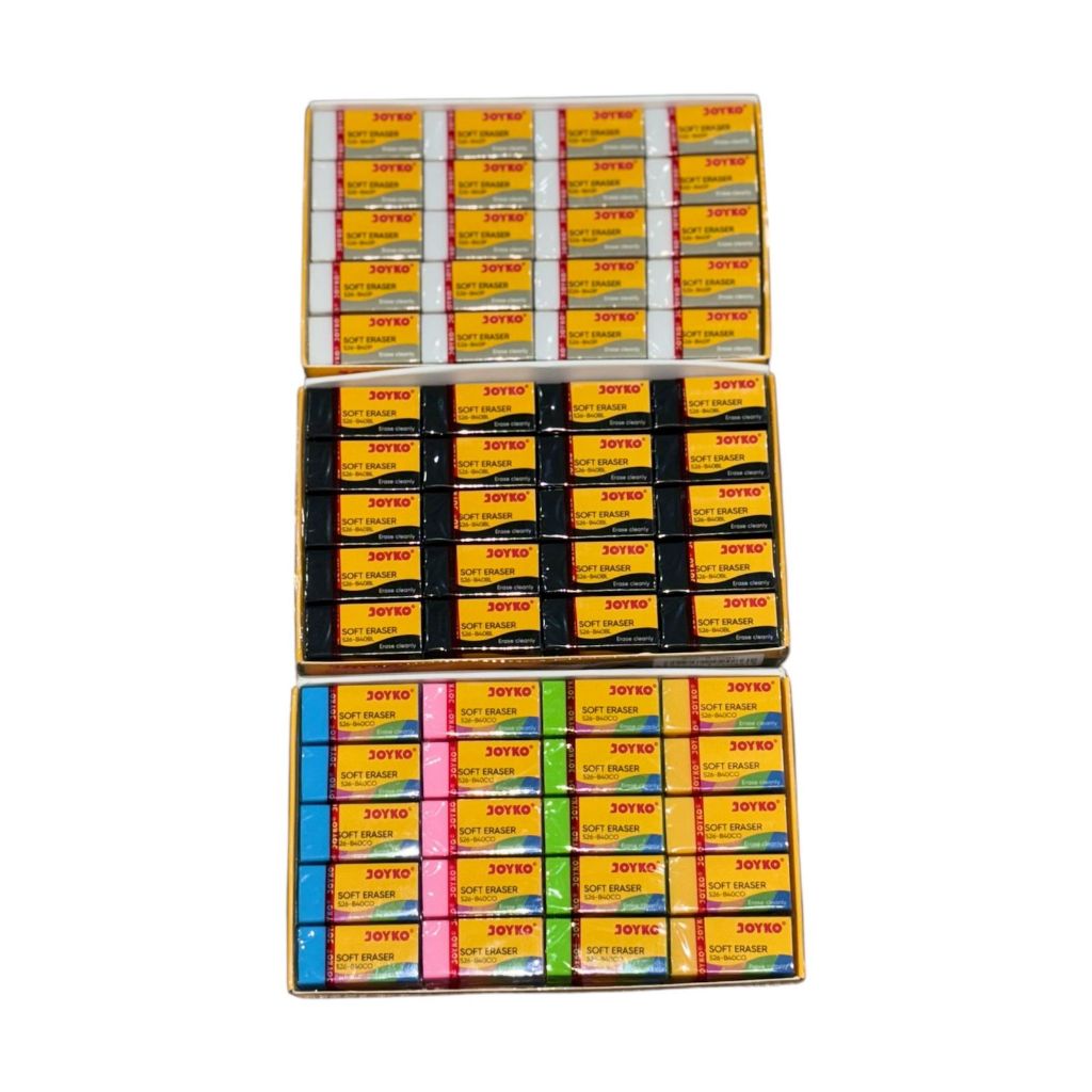 

Penghapus Joyko Soft Eraser 526-B40CCO Hitam, Putih, Warna 1 PCS ECER