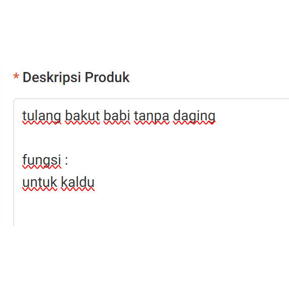 

Tulang Kerok / Tulang Campur / Tulang Kaldu (Tulang Tanpa Daging)