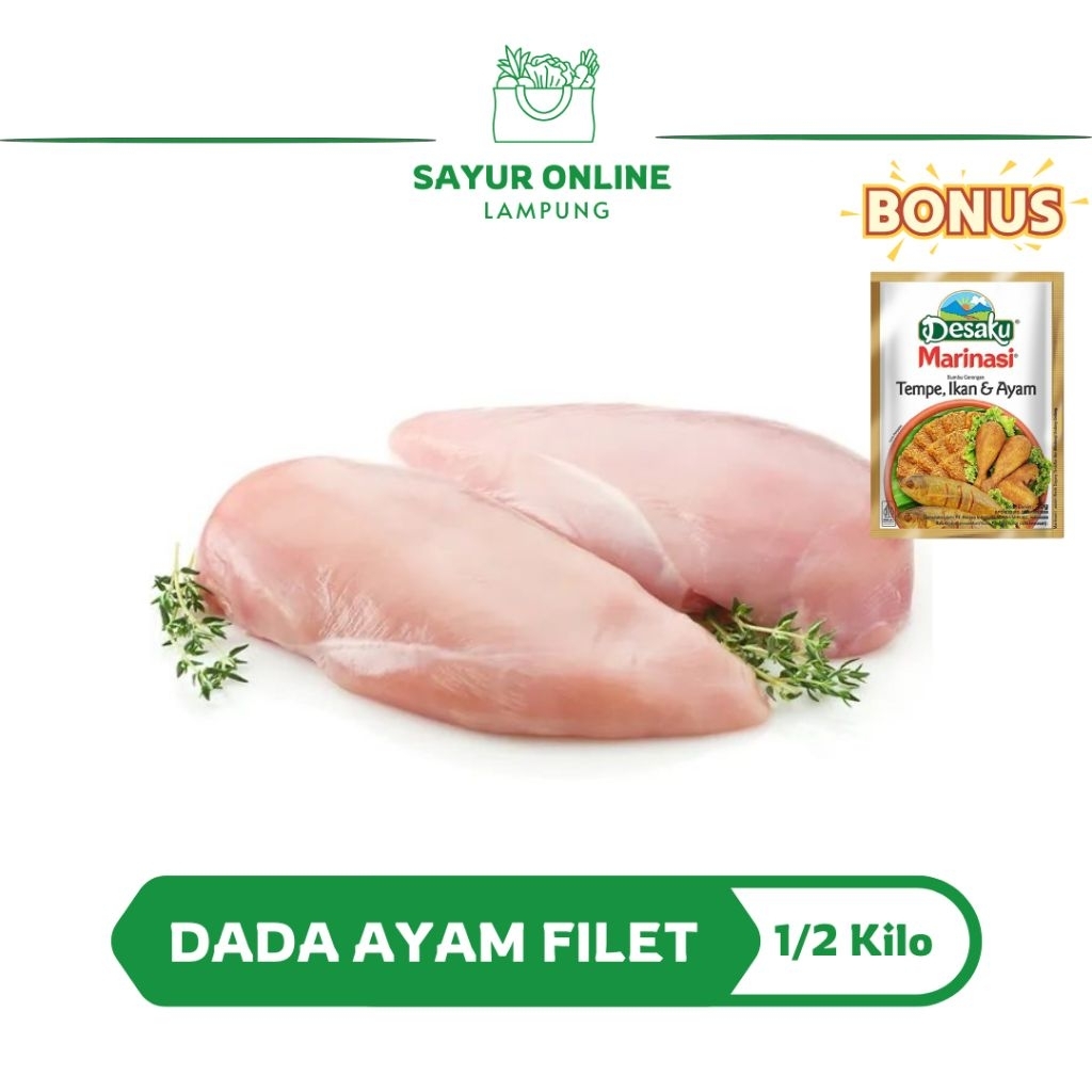 

Dada Ayam filet 1/2 KL - Bonus Desaku Marinasi - Sayur Online Lampung