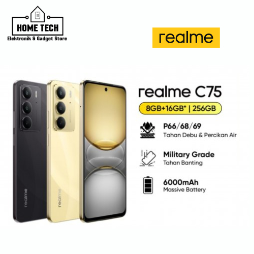 realme c75 ram 8/128gb ram 8/256gb garansi resmi - smartphone 4g