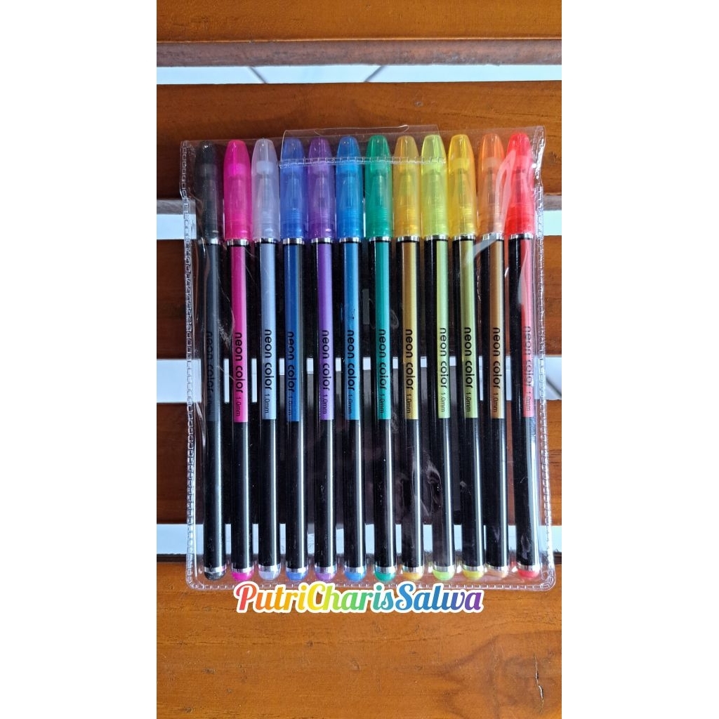 

Pen Gel Warna Warni 1pak isi 12pcs