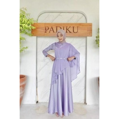 ADA JUMBO - Rizkiya Maxy Tile Dress Brokat Kondangan Modern Gamis Bisa 10 Look Dress Wisuda Gaun Tun
