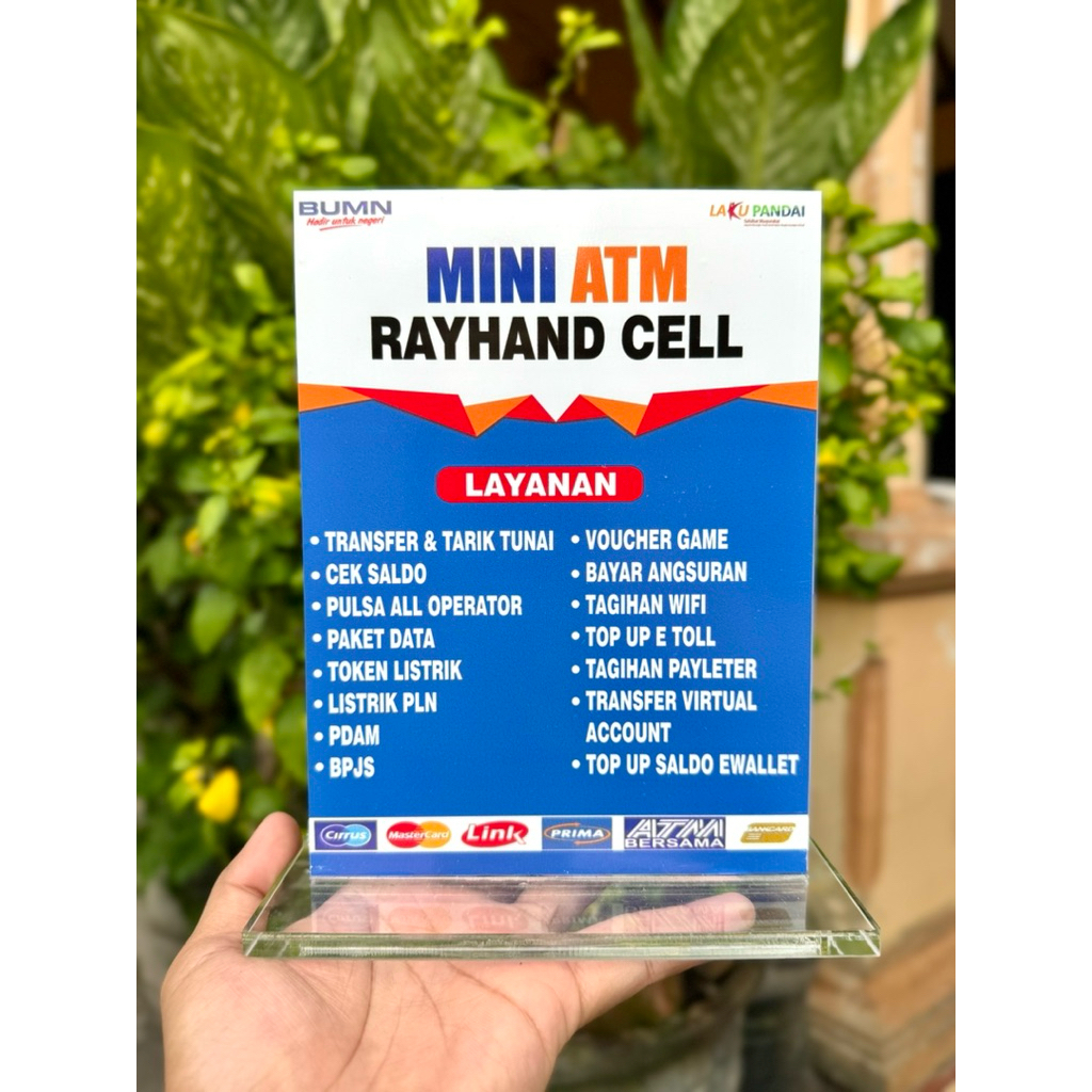 

BAHAN AKRILIK TEBAL UKURAN 15x20cm PAPAN MEJA AKRILIK MINI ATM BISA CUSTOM NAMA