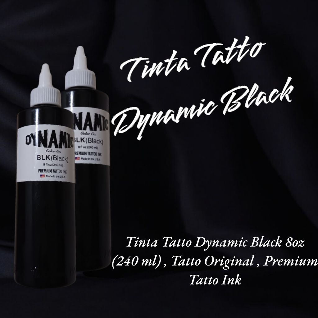 Tinta Tatto Dynamic Black 8oz (240 ml) , Tatto Original , Premium Tatto Ink
