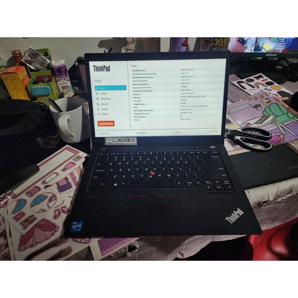 Laptop Lenovo Thinkpad T14 Gen2 Intel Core i5 Gen11-1145G7 vPro @2.60GHz