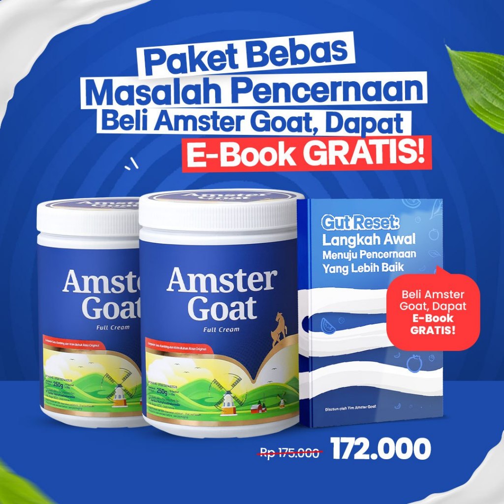 

Amster Goat - Susu Kambing Bantu Atasi Masalah Lambung - Paket 2box