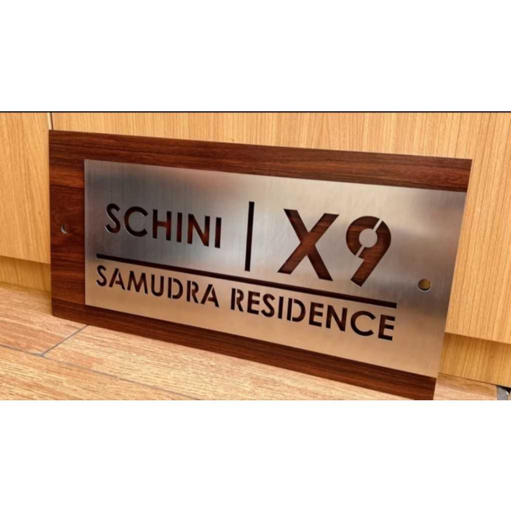 Nomor Rumah Motif Stainless Nomer Rumah Acrylic Estetik