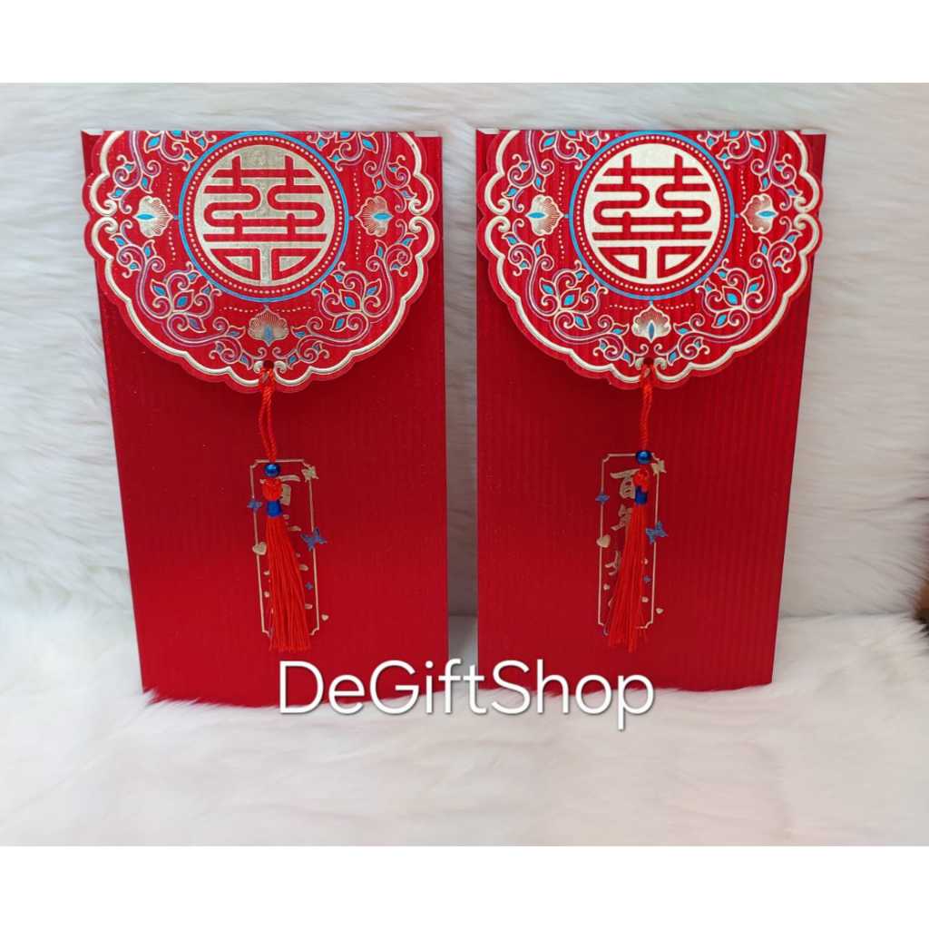 

De Gift Shop Angpao Pernikahan Glitter (Jumbo) | Hong Bao Shuang Xi | Amplop Merah Pernikahan Glitter (Jumbo)