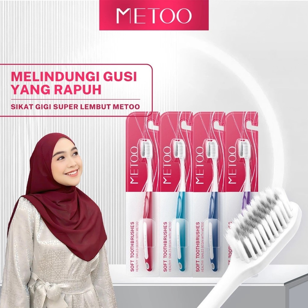 METOO EXTRA SOFT TOOTHBRUSHES / UNTUK GUSI SENSITIF / BULU SIKAT YANG SANGAT HALUS DAN LEMBUT / HASI