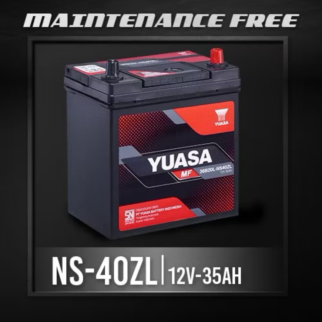 Aki Yuasa NS40ZL MF | Aki Kering Mobil Calya, Agya, Sigra, Brio, Mobilio, Ignis & Ayla