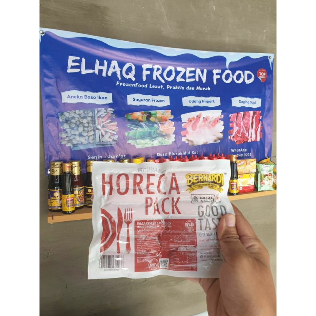 

Horeca Pack Sosis kombinasi sapi & ayam 500gr.